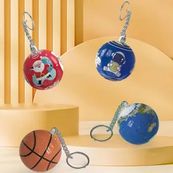 Головоломка в форме шара, Рождественский шар, баскетбол с астронавтом, 3D-пазлы с мячом, брелок, мини-головоломка с Землей, брелок для ключей