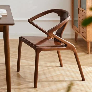 Деревянные обеденные стулья для ресторана Nordic, Мобильная гостиная, эргономичные Компьютерные стулья, Мебель для балкона