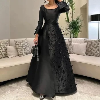 Женское элегантное и красивое роскошное платье для выпускного вечера Muloong с круглым вырезом и длиной до щиколоток