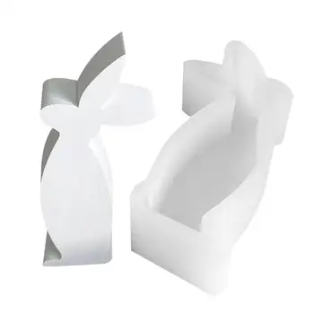 3D Силиконовая форма для кролика, литье из воска и эпоксидной смолы, Формы для кролика, Форма для ароматерапевтической свечи для торта с помадкой, Поделки и подарки