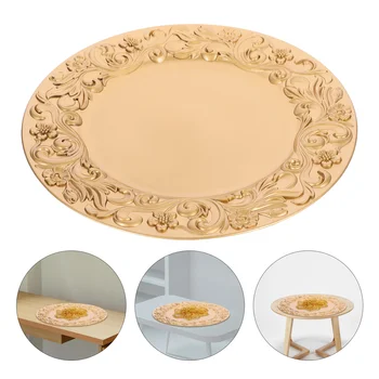 Тарелка для хранения с рельефным рисунком Элегантный декоративный поднос Многофункциональная сервировочная тарелка Ювелирное блюдо