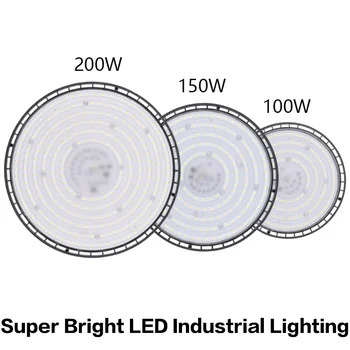 Супер яркий 150 Вт UFO LED High Bay Lights 220 В Водонепроницаемый Коммерческий Промышленный рынок, склад, Гараж, мастерская, Гаражные лампы