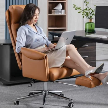 Письменный стол Удобное офисное кресло Кресло с откидной спинкой для домашнего компьютера Рабочее офисное кресло Boss Поворотные Шезлонги Мебель для гостиной QF50BG